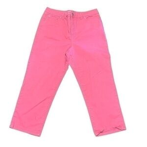 Style & Co Salmon Pink Mid Rise Tummy Control Capri Jeans, Size 12